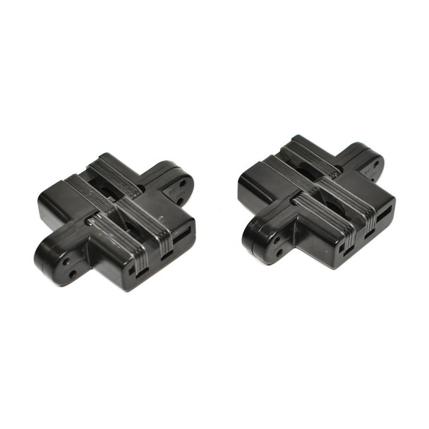 SOSS 218 Black Invisible Door Hinges 4 5/8"L 1.75" Min. Thickness (2)