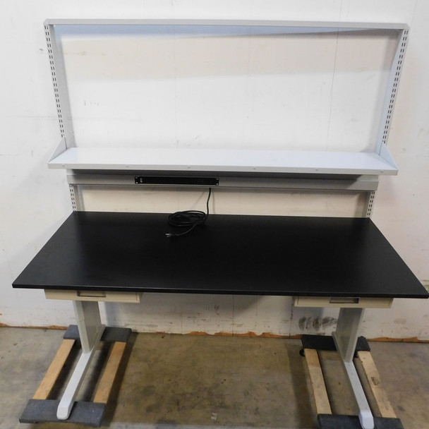 Treston Inc. Laboratory Workbench 30 x 72 w/ Phenolic Top & Shelving