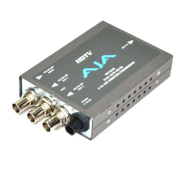 AJA HD10AM Dual Rate HD/SD 8-Channel AES Embedder/Disembedder No AC Adapter