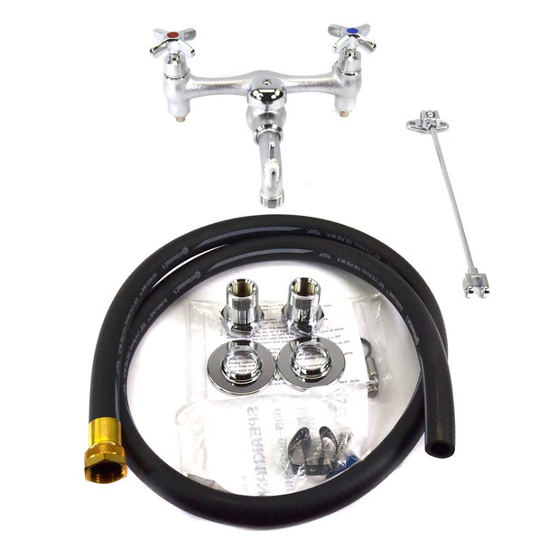 Speakman SC-5811-RCP 5H Service Sink Faucet w/ 5' Vinyl Hose and Wall Hook