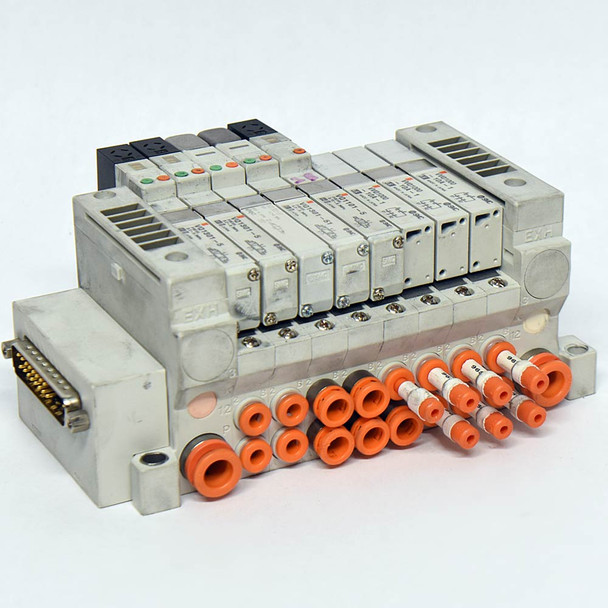 SMC Pneumatics (2) VQ1301-5 (2) VQ1301-51 (1) VQ1101-5 Assembly w/ Blank Plates