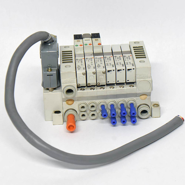 SMC Pneumatics VQ1301-5, VQ1301-51-Q, VQ1101-5 w/ Base Manifold & Blank Plates