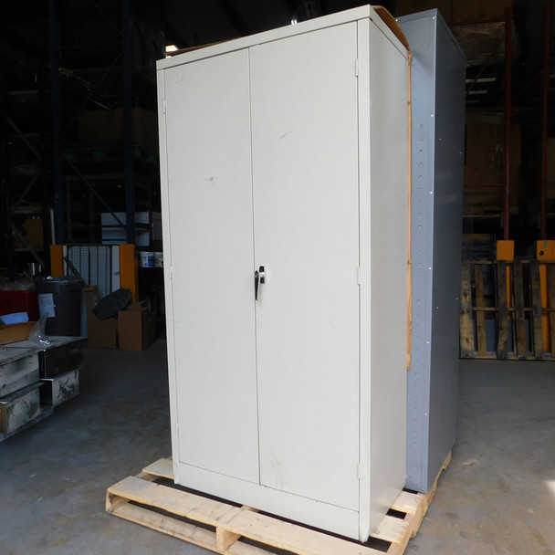 Steel Storage Cabinet 2-Door w/ Adjustable Shelves 36" W x 18" D x 71" H