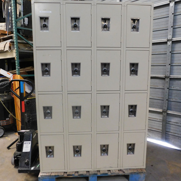 Republic Storage Locker Set Back to Back 32-Door Combination Lock