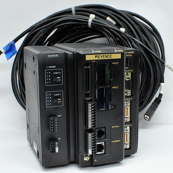 Keyence CV-X150RP Image Sensor Vision Camera Controller w/CA-DC21E & Cables