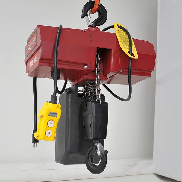 Dayton 2XY33B Chain Hoist 1-Ton 10 ft. Electric 115VAC