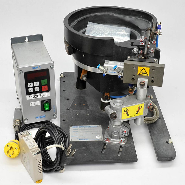 Weber ZEB 240 Vibratory Bowl Feeder with SOR 3 Digital Controller Screw Part 10"