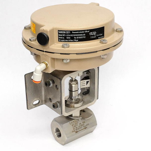Samson 3271 Pneumatic Actuator 120 cm2 with 3510 1/2" NPT Valve Steel Body