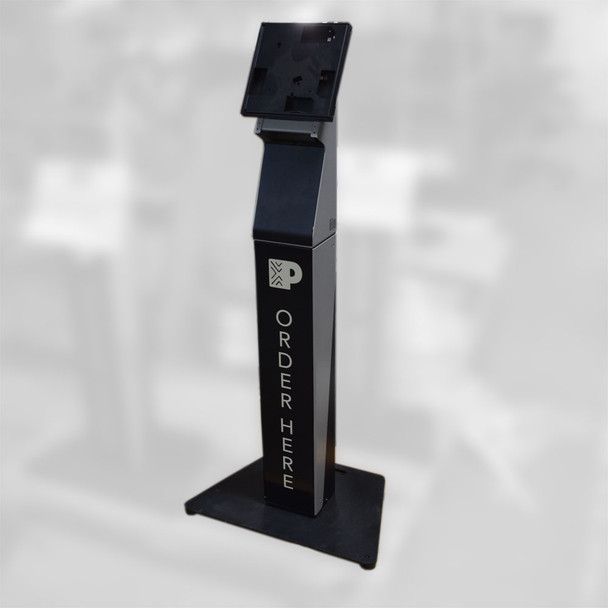 ELO Wallaby Black/Silver Self-Service 15 & 22-inch I-Series Mount Floor Stand c