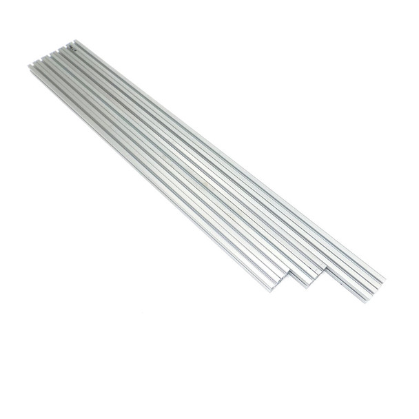 (Lot of 6) Bosch 45x45 Aluminum T-Slot (2) 1720mm, (2) 1562mm & (2) 1492mm Long