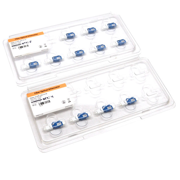 FS (8) 76119 1dB & (4) 76120 2dB Fiber Optic Attenuator Pastic LC/UPC, OS2 9/125