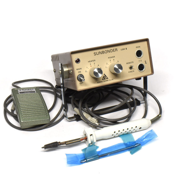 Kuroda Techno Sunbonder USM-3 Ultrasonic Soldering Machine w/ Foot Switch, Iron