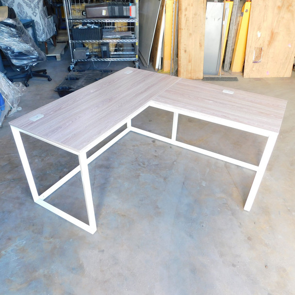 SHW Triangle-Leg L-Shaped Home Office Computer Desk Table 60" x 55"
