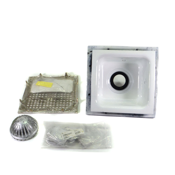 Smith Industrial Cast Iron & Ceramic 3" Pipe Sanitary Floor Drain Kit