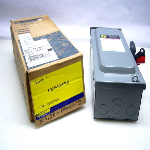 NEW Square D H321NRB, 30A, 240V, 3P, NEMA 3R, Fusible Disconnect SPLO Series F05