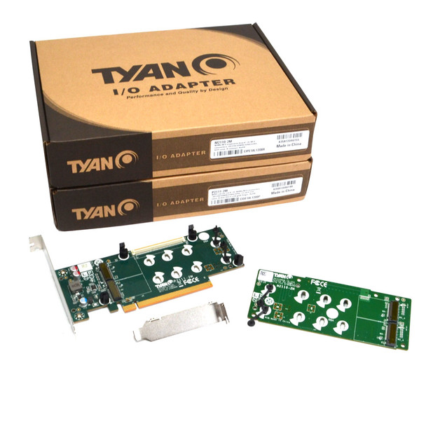 Tyan M2110-2M NVMe M.2 Expansion Board w/ P2111-2M NGFF Carrier Card A-Slot
