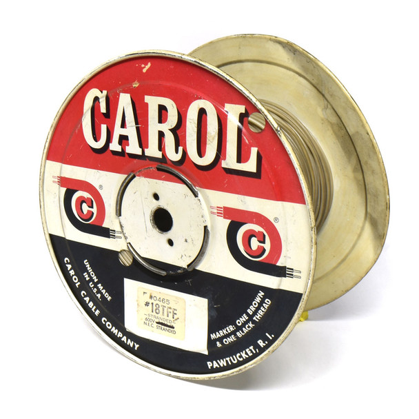 600' Carol Cable #0465 #18TFF Stranded 600V Copper Wire 18 AWG TFF