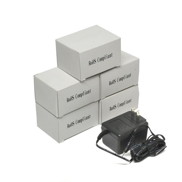 Power Supply 100-240V AC Adapter 12VDC 600mA Out 2.4x0.7mm Barrel (5)
