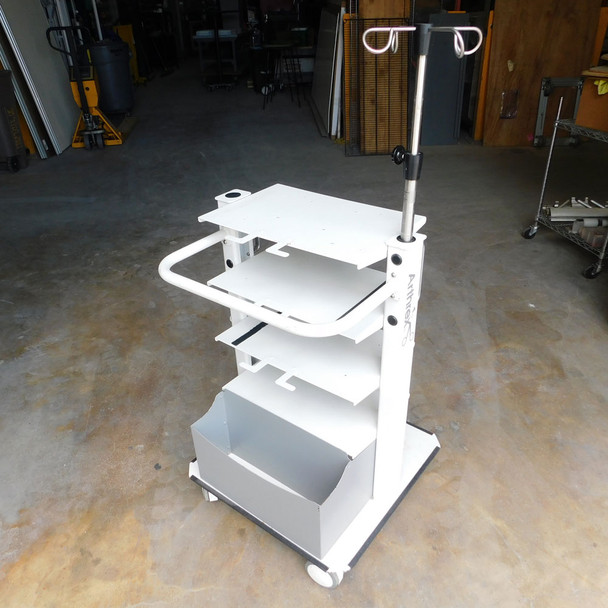 Arthrex Mobile Medical Equipment Cart 4-Shelf w/ IV Hanger 18" x 12" Shelves