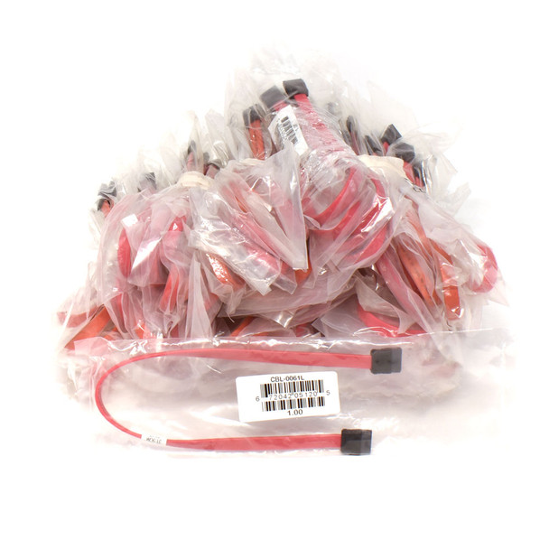 Supermicro CBL-0061L SATA Cable Flat Straight 31.5 cm Red (75)
