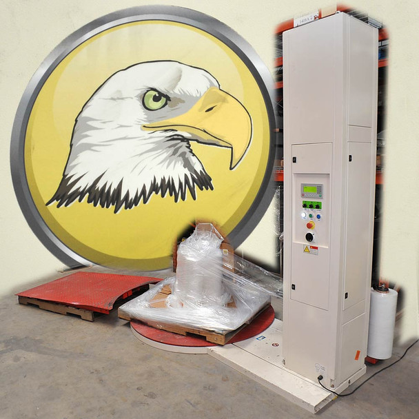 Eagle 2000B Semi-Automatic Pallet Stretch Wrap Machine 59" Turntable with Ramp