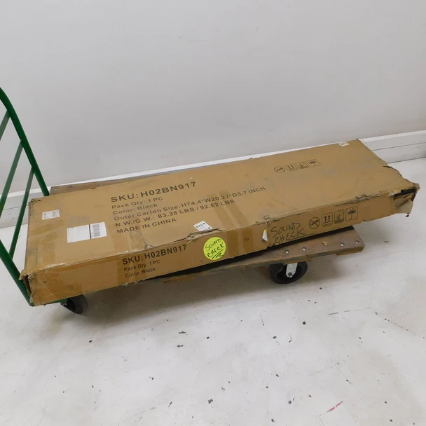 NIB Black Steel 2-Door Cabinet 4-Shelf w/ Keys 36" W x 18" D x 72" H RTA