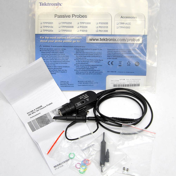 Tektronix Tek P6139B 500MHz Oscilloscope 10x Voltage Probe 10:1 Passive w/ Accys
