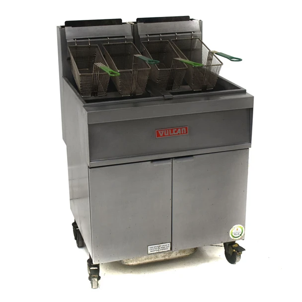 Vulcan 2GR45AF 2 Bay Natural Gas Floor Fryer 240,000 BTU w/ Filtration System