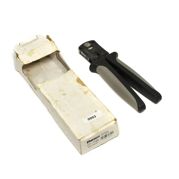 Panduit CT-1123 Controlled Cycle Manual Ferrule Crimp Tool 26-8 AWG Square