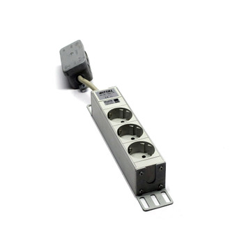 Rittal 7240.110 16A 230V 3-Socket Single Phase CEE 7/3 Socket Strip ...