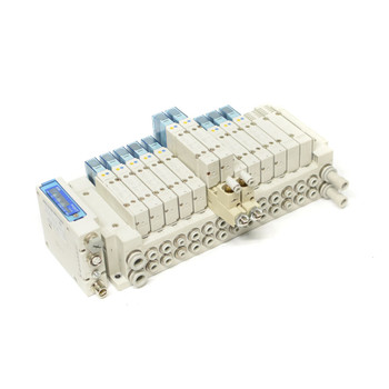 SMC Solenoid SY Valve Manifold w/EX260-SEN1 Term, 11x SY5200-5U1