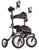 Champagne Tipo Standup Advance all terrain rollator walker by Comodita with pneumatic tires and upright forearm supports