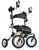 Champagne Tipo Standup Advance all terrain rollator walker by Comodita with pneumatic tires and upright forearm supports