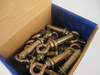 25 Pack Of Masonry M8 x 65mm Anchor Eye Bolt, Zinc Yellow Passivated