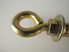4 Pack Of M8 x 65mm Masonry Anchor Eye Bolt, Zinc Yellow Passivated