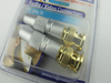 HQ 2 X 24K Gold Plated Shielded Male 75Ω BNC Plugs For Cables Up To 7mm Diameter