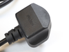 2 x 3 Pin 1.8m UK Black Mains Cable IEC-320 C13 For Televisions, Computers etc