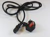 3 Pin 1.8m UK Black Mains Cable IEC-320 C13 For Televisions, Laptops, Computers
