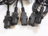 5 x 3 Pin 1.8m UK Black Mains Cable IEC-320 C13 For Televisions, Computers etc