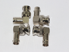 4 x BNC Male to Female Right Angled 90 Degrees Adaptor, Solid Metal Gold Pins