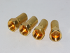 4 x Gold Plated 6.4mm Twist On F Plug Satellite Connector Sky, Virgin RG6, WF100