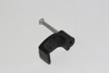 50 x Black 6mm FT&E Flat Cable Clips for Twin Coax Cable Webro WF100, 13mm Wide