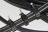 10m of Black Webro WF100 Twin Satellite Cable With 4 x F Plugs, Free Cable Clips