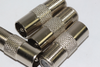 4 x Satellite F Socket to Male Coax Plug Adaptor Converter Connector