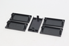 5 x  Philex Half Width 25mm x 50mm Black Modular Blanking Blank Plate - 70406BK