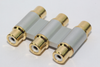Gold Plated 3 Way Metal RCA Phono Coupler Joiner Adaptor, 3 x RCA Phono Female
