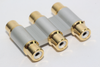 Gold Plated 3 Way Metal RCA Phono Coupler Joiner Adaptor, 3 x RCA Phono Female