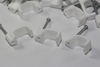 50 x White 6mm FT&E Flat Cable Clips for Twin Coax Cable Webro WF100, 13mm Wide