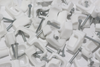 100 x White 6mm FT&E Flat Cable Clips for Twin Coax Cable Webro WF100, 13mm Wide