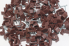 100 x Brown 6mm FT&E Flat Cable Clips for Twin Coax Cable Webro WF100, 13mm Wide